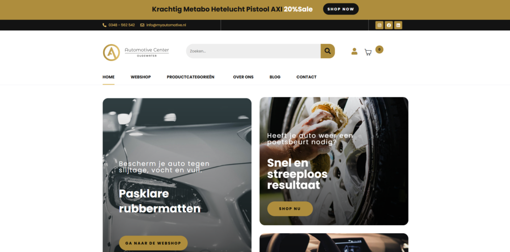 my automotive webshop wordpress en woocommerce