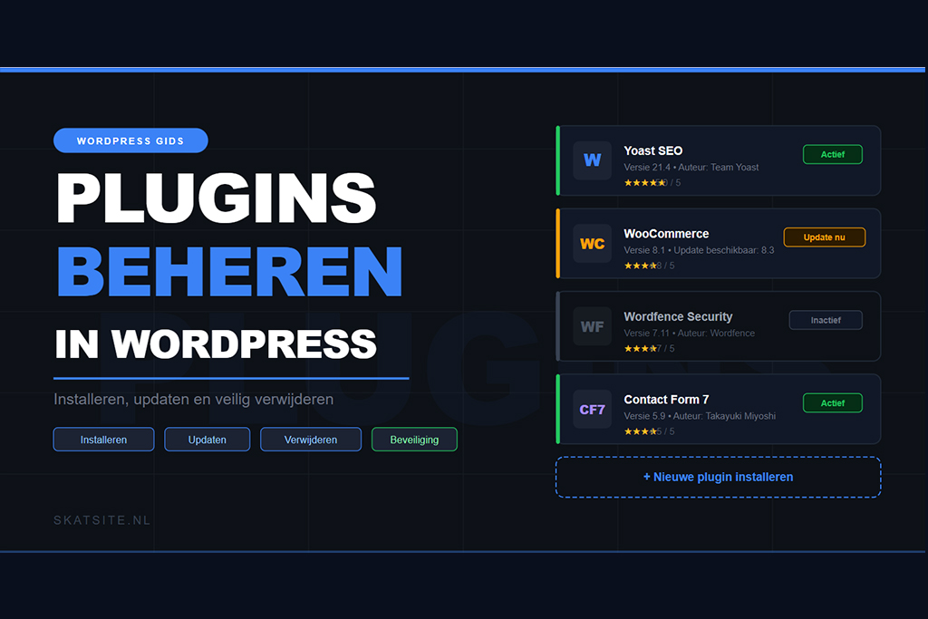 De beste manier om WordPress Plugins te beheren bij skatsite