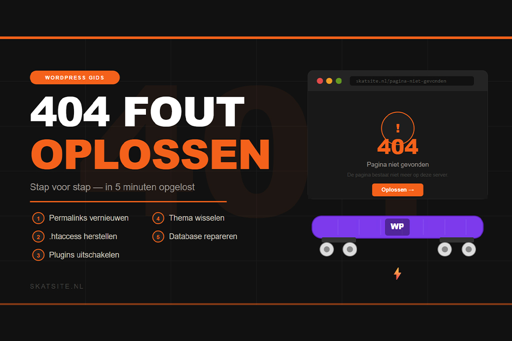 WordPress 404 Fout Oplossen in 5 Stappen- hulp nodig kies voor skatsite